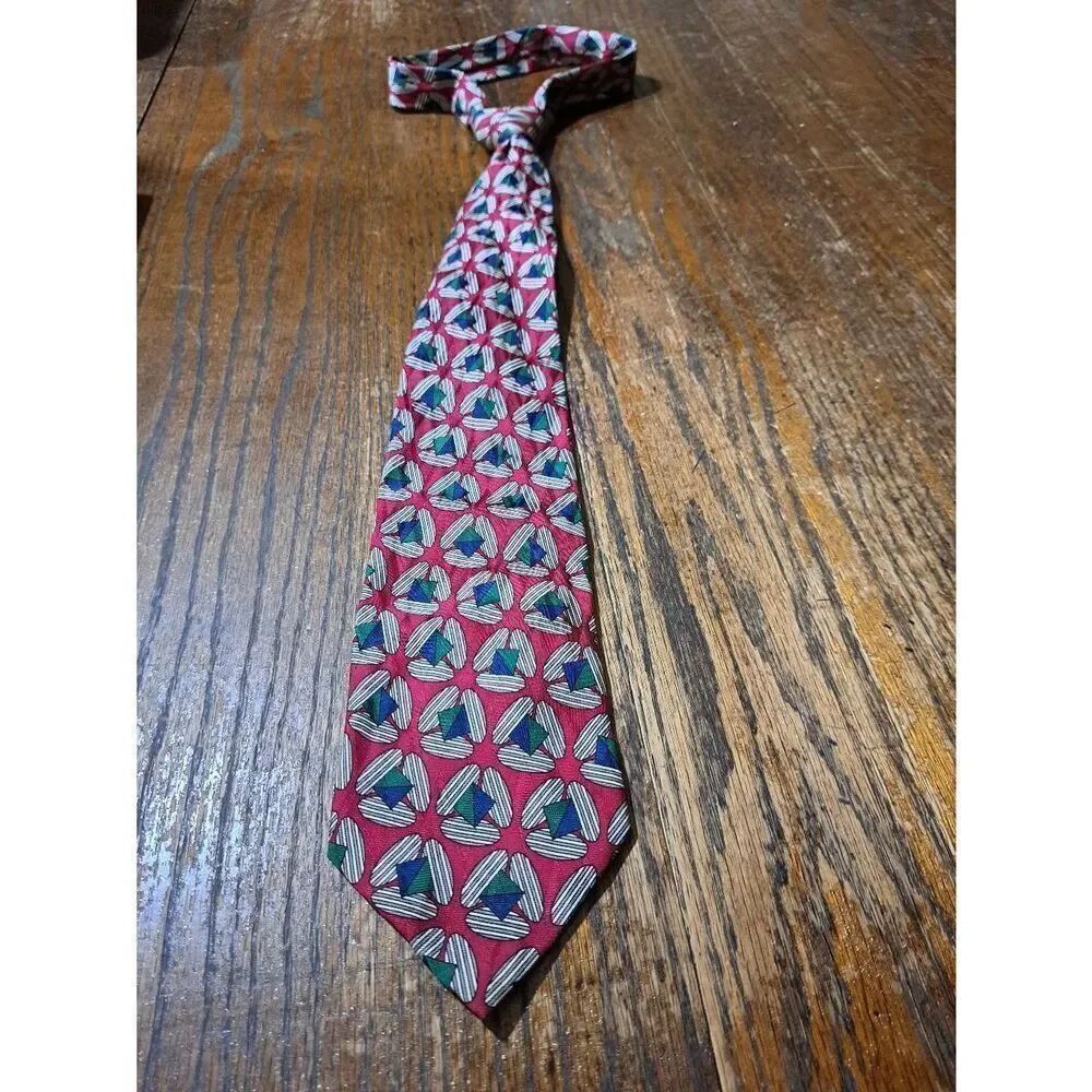 Meeting Street Red Blue Green Tan Ivory Italian Silk Mens Neck Tie